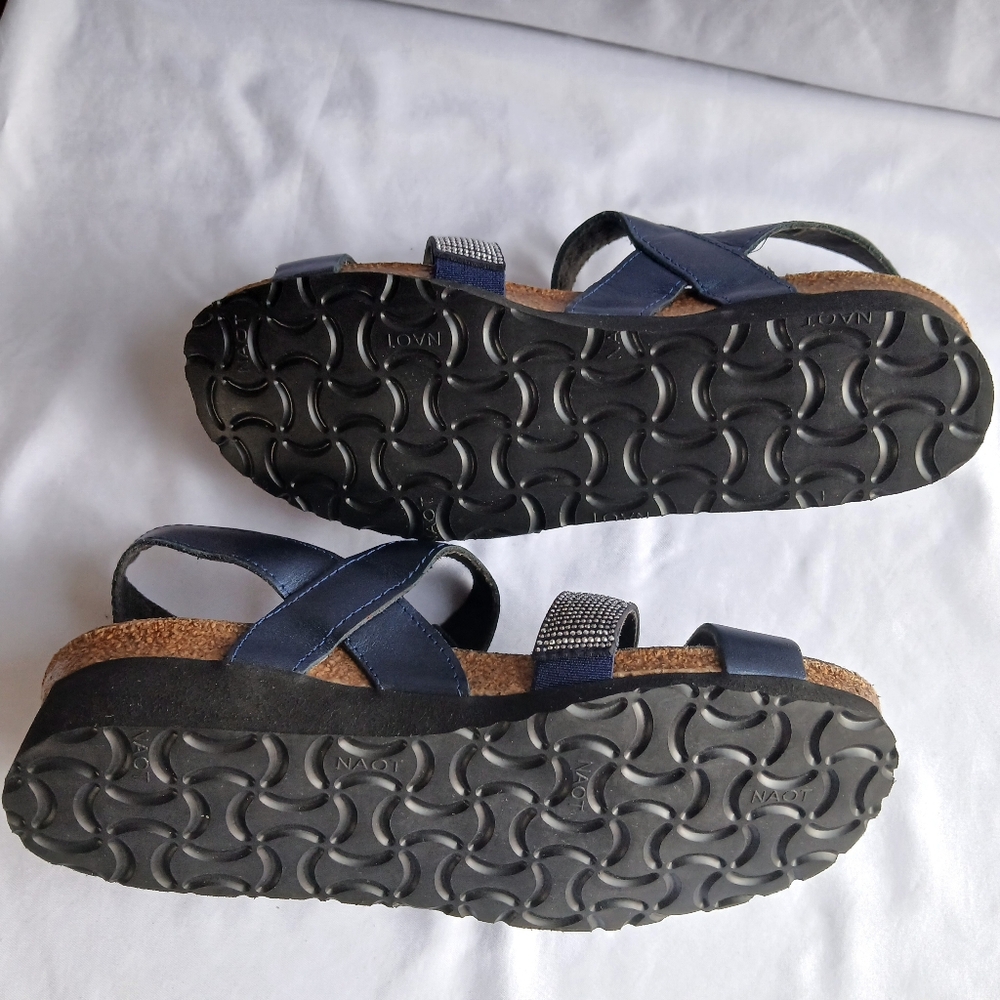 Naot Comfort Wedge Sandals Size 37 Made in Israel - Picture 6 of 6